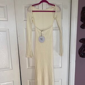 SNYDER SHEER MAXI DRESS CREAM